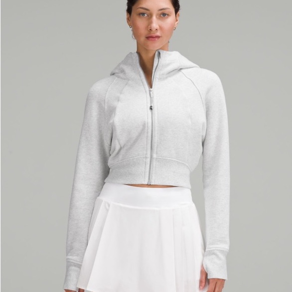 Scuba full zip cropped hoodie size 6